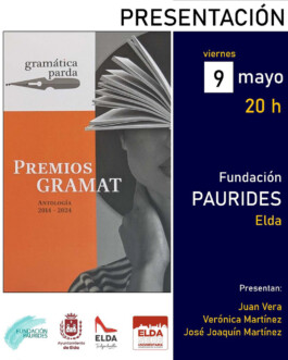 PRESENTACIÓN DE LA ANTOLOGÍA DE LOS PREMIOS GRAMAT 2014-2024. Esther Abellán ha obtenido diferentes premios, siendo la ganadora de la primera edición, celebrada en 2014. 