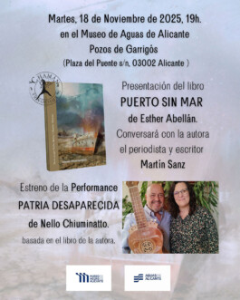 Cartel Presentacion Puerto sin mar en Aguas de Alicante 